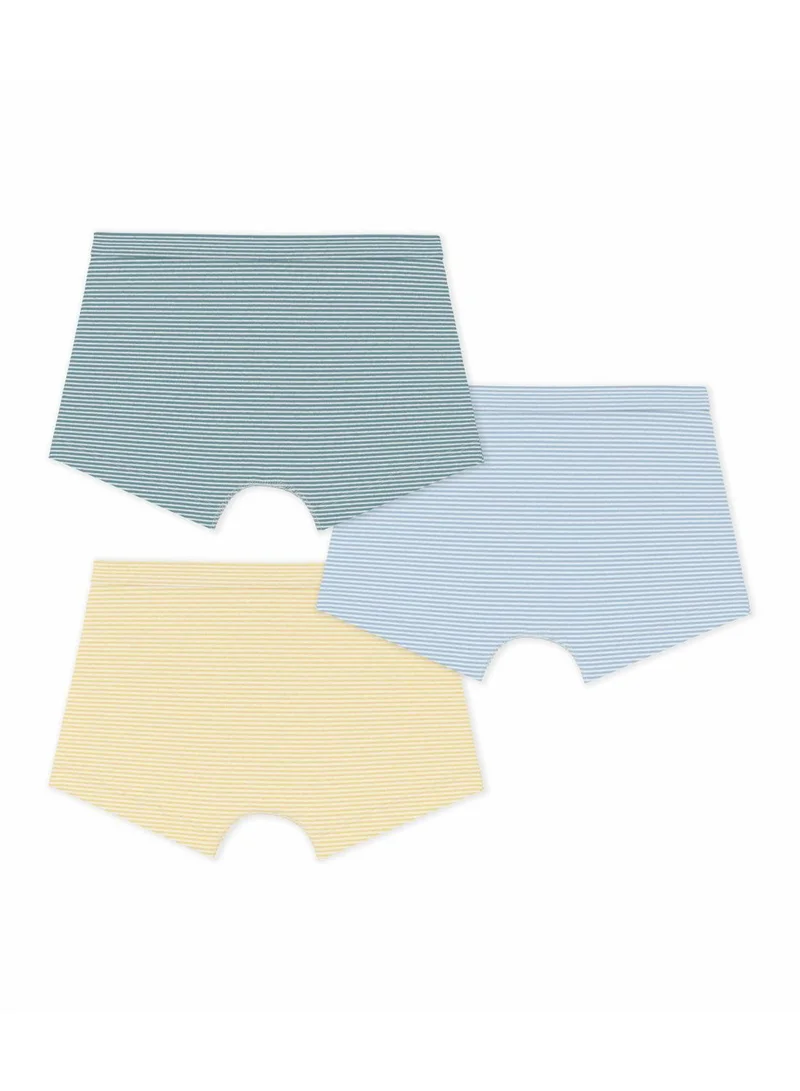 بيتي باتو Pack of children's stripy cotton boxers with covered waistbands